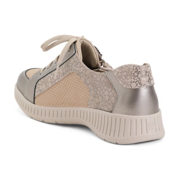 WIDEFIT Leather Comfort Sneakers With Side Zipper - Picture 2 of 3